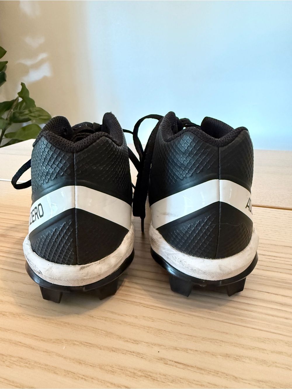 adidas Adizero Impact.2 MD Youth 5.5 Black White Football Cleats Unisex - Picture 4 of 7